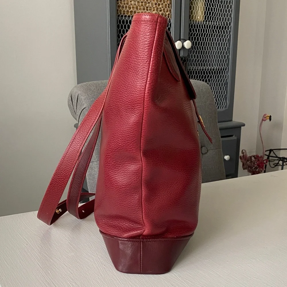 Cartier Burgundy Red Leather Tote - Authentic Vintage Luxury - Picture 10 of 16